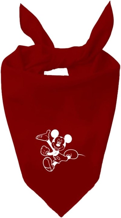 Mickey Mouse Tasarım Tek Renk Fular