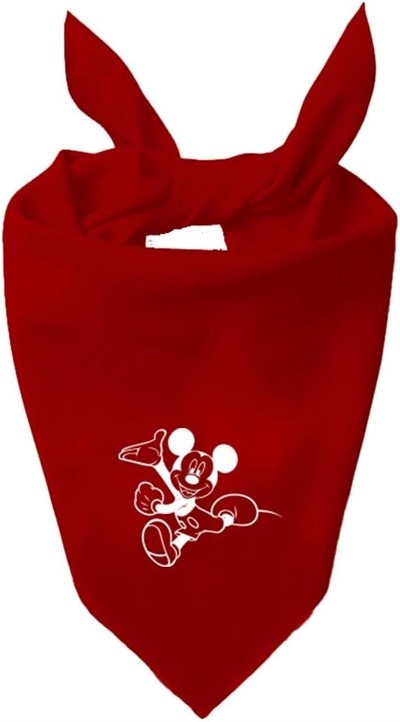 Mickey Mouse Tasarım Tek Renk Fular