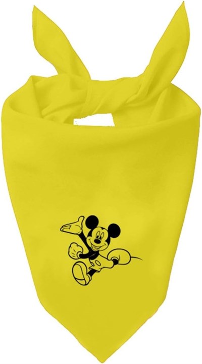 Mickey Mouse Tasarım Tek Renk Fular