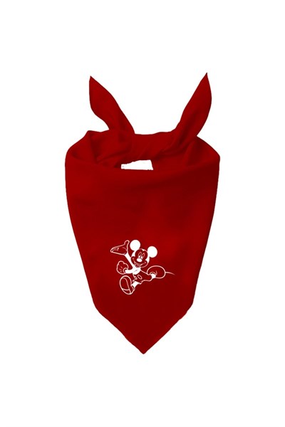Mickey Mouse Tasarım Tek Renk Fular