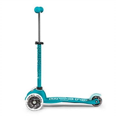 Micro Mini Deluxe Led 3 Tekerlekli Scooter Aqua, 1-5 Yaş, Denge ve Koordinasyon Geliştirici, Işıklı Tekerlekler, Katlanabilir,, 50 Kg Taşıma Kapasitesi