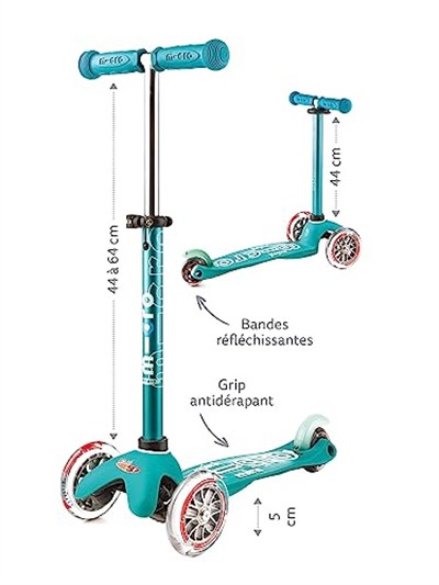 Micro Scooter Mini Micro Deluxe Red (Led) Mini Micro Deluxe Red Scooter, Çocuklar, Kırmızı, 2-5 yaş