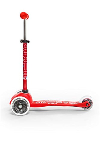 Micro Scooter Mini Micro Deluxe Red (Led) Mini Micro Deluxe Red Scooter, Çocuklar, Kırmızı, 2-5 yaş