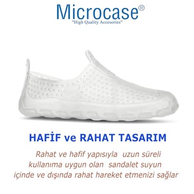 Microcase Unisex Kaymaz Taban Deniz Havuz Doğa Rafting Ayakkabısı Şeffaf Tasarım-AL4496 (Şeffaf, 44-45)