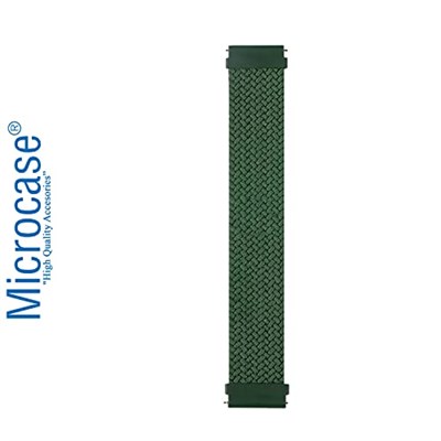 Microcase Universal 20 mm Akıllı Saatler için 155 mm Esnek Hasır Örgü Kordon Kayış - KY33