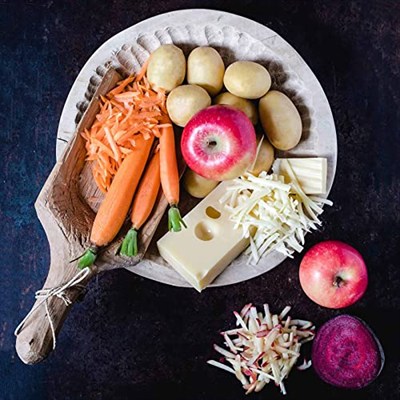 Microplane mutfak rendesi çok kaba patates, kabak, havuç, elma, lahana ve peynir için paslanmaz çelik bıçaklı, siyah renkte, ABDde üretilmiştir