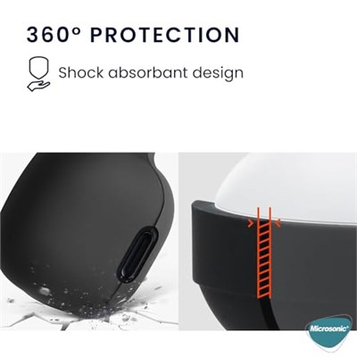 Microsonic Anker Soundcore Liberty 4 NC için Kılıf Askılı Mat Silikon Siyah [Soundcore Liberty 4 NC ile Uyumlu Kılıf - Siyah] - Seçenekler: Soundcore Liberty 4 NC, Soundcore Liberty 4 Pro...