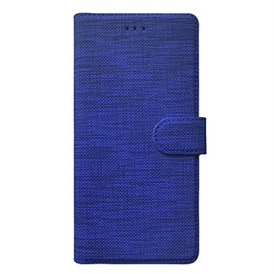 Microsonic Realme 5i için Kılıf Fabric Book Wallet Lacivert [Realme 5i ile Uyumlu Kılıf - Lacivert]