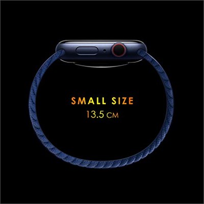 Microsonic Realme Watch S Pro için Kordon, (Small Size, 135mm) Braided Solo Loop Band Siyah [Watch S Pro ile Uyumlu Kordon - Siyah]