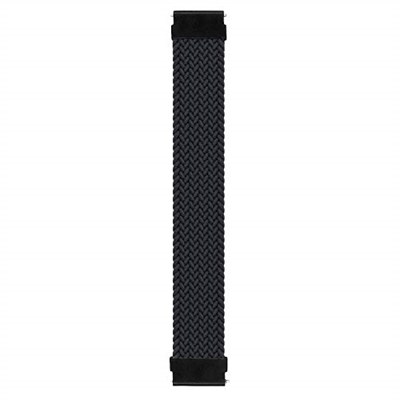 Microsonic Realme Watch S Pro için Kordon, (Small Size, 135mm) Braided Solo Loop Band Siyah [Watch S Pro ile Uyumlu Kordon - Siyah]