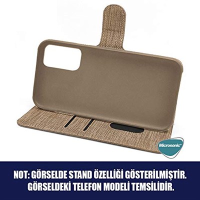 Microsonic Reeder P13 Blue Max Pro için Kılıf Fabric Book Wallet Gold [P13 Blue Max Pro ile Uyumlu Kılıf - Gold]