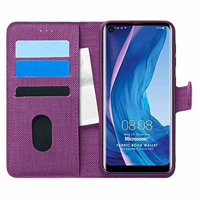 Microsonic Reeder P13 Blue Max Pro için Kılıf Fabric Book Wallet Mor [P13 Blue Max Pro ile Uyumlu Kılıf - Mor]