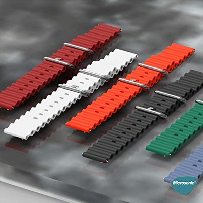 Microsonic Xiaomi Watch S3 için Kordon Ocean Band Gri [Watch S3 ile Uyumlu Kordon - Gri]