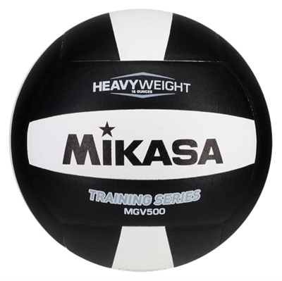 Mikasa MGV500 Heavy Weight Training Indoor Volleyball, Black/White