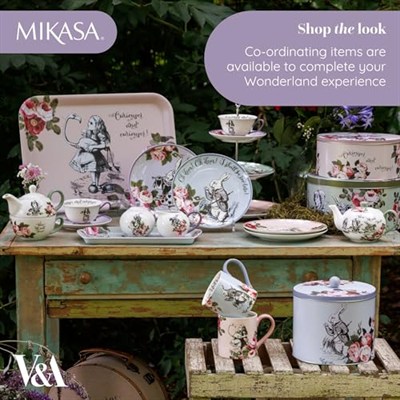 MIKASA x V&A Alice in Wonderland Teneke Bisküvi Kutusu 18x15cm, MKALBISCUIT