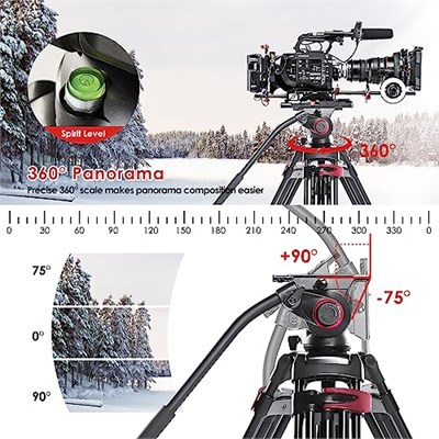 miliboo mtt609 a 168,9 cm taşınabilir alüminyum tripod, 360 derece küre başlı, 1/10,2 cm hızlı değiştirme plakası, DSLR fotoğraf makinesi/Vdeo için, toka ve zemin üzerinde tasarım daha fazla sağlamlık