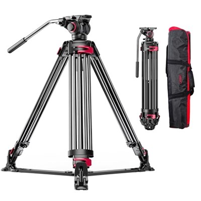 miliboo mtt609 a 168,9 cm taşınabilir alüminyum tripod, 360 derece küre başlı, 1/10,2 cm hızlı değiştirme plakası, DSLR fotoğraf makinesi/Vdeo için, toka ve zemin üzerinde tasarım daha fazla sağlamlık