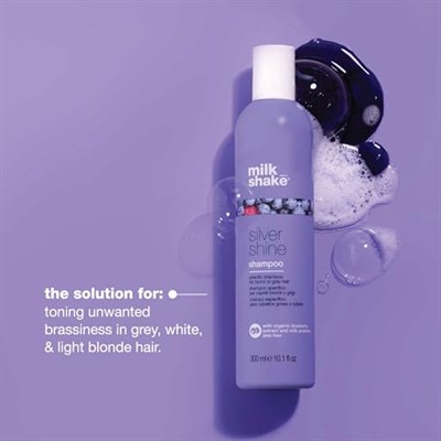Milk Shake Silver Shine Beyaz Gri ve Platin Saçlar İçin Sülfatsız Mor Tonlama Şampuanı 300ml