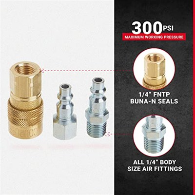 Milton S-210 1/10,2 cm NPT M Style kavrama ve fiş-Set – 12 adet