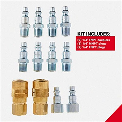 Milton S-210 1/10,2 cm NPT M Style kavrama ve fiş-Set – 12 adet