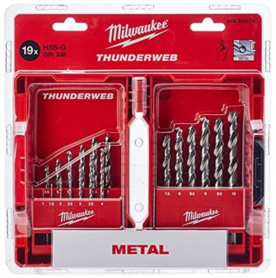 Milwaukee Thunderweb DIN338 Matkap Ucu Seti 19 Parça