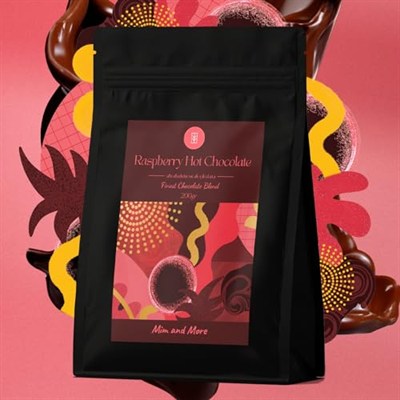 Mim and More Raspberry Hot Chocolate - Ahududulu Sıcak Çikolata, 200 Gr