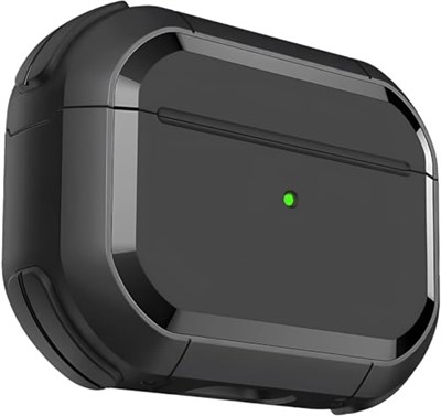 Minesk Airpods PRO 3 ile Uyumlu Armor Serisi Darbelere Karşı Ultra Güçlü Koruma Fiber Karbon Arka Tasarım Kılıf (Siyah, Airpods Pr - Seçenekler: Airpods Pro 2, Airpods 3, Airpods Pro 3 2025, Airpods 4