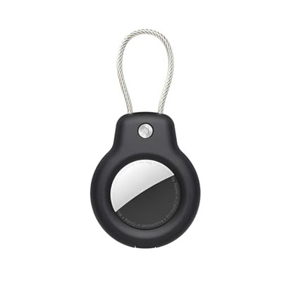 Minesk Airtag ile Uyumlu SuperLock Serisi Kilitli Kılıf ve Darbelere Karşı Ultra Güçlü Koruyucu Anahtarlık (Siyah)