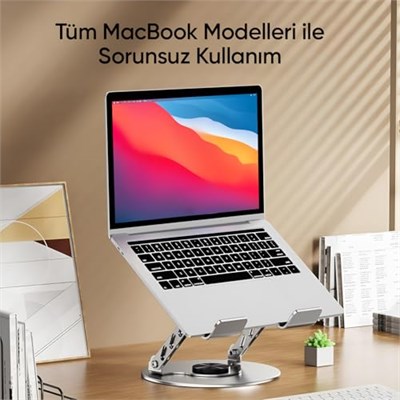 Minesk Macbook ve Laptop Standı 360 Derece Dönebilen Boyutu Ayarlanabilir Alüminyum Alaşım Ergonomik Tasarım Bilgisayar Tutucu (Bilgisayar Standı) - Seçenekler: Bilgisayar Standı, Tablet Standı