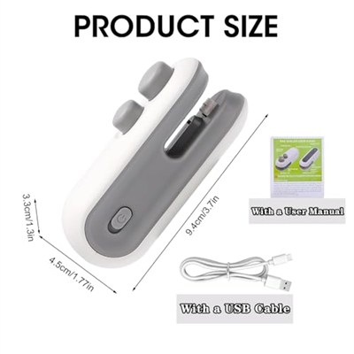 Mini Bag Sealer şarj edilebilir, taşınabilir 2si 1 arada conta ve kesme, mini atıştırmalık çantası, ısı geçirmez, USB el ısı mühürleyici, plastik torba mühürleyici, gıda saklama için