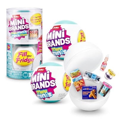 Mini Brands Buzdolabı Mini Mini Serisi 1 Kapsül ZURU, Koleksiyon Minyatür Oyuncak,