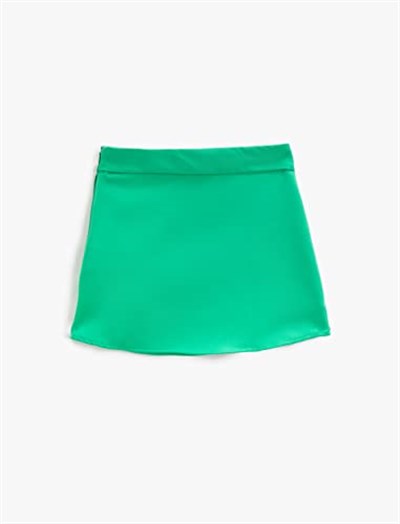 Mini Etek Fırfırlı Kruvaze Fermuar Kapamalı