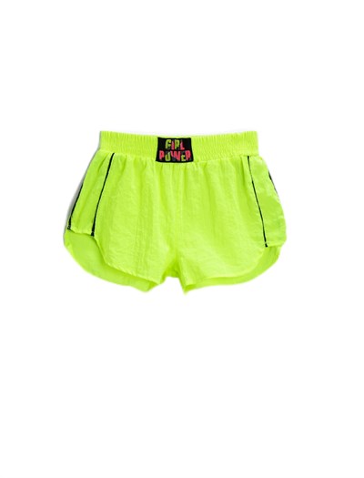 Mini Şort Şerit Detaylı Beli Lastikli