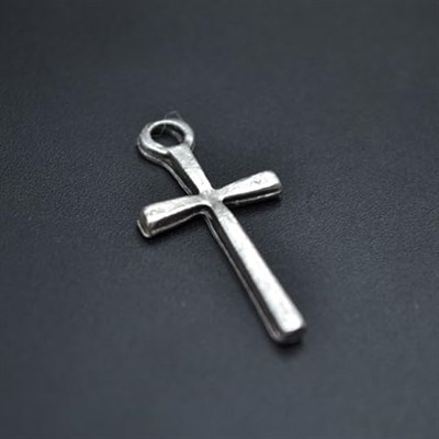 Minimal Haç Örme Zincir Kolye - Gümüş Kaplama - Erkek Kadın Kolye - No:1288