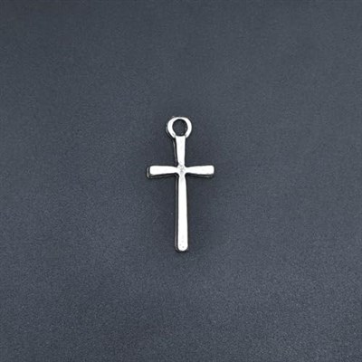 Minimal Haç Örme Zincir Kolye - Gümüş Kaplama - Erkek Kadın Kolye - No:1288