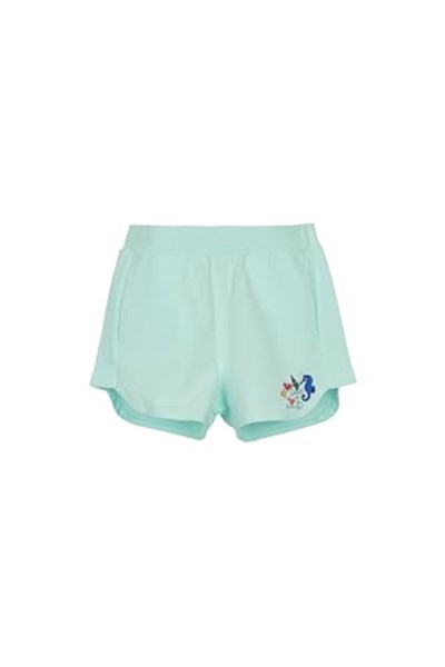 Mint Kız Çocuk İki İplik Deniz Atı Baskılı Şort