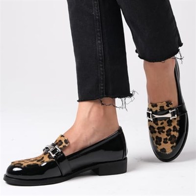Mio Gusto Bernice Leopar Oxford Ayakkabı