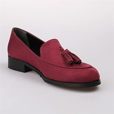 Mio Gusto Iris Bordo Süet Oxford Ayakkabı