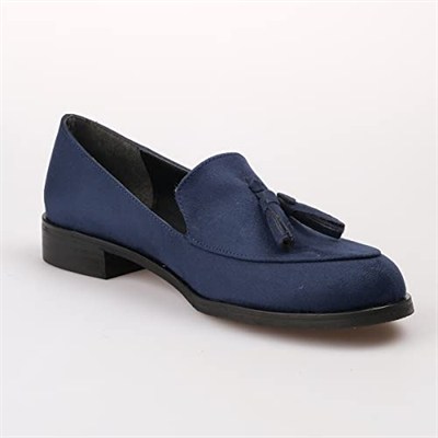 Mio Gusto Iris Lacivert Süet Oxford Ayakkabı