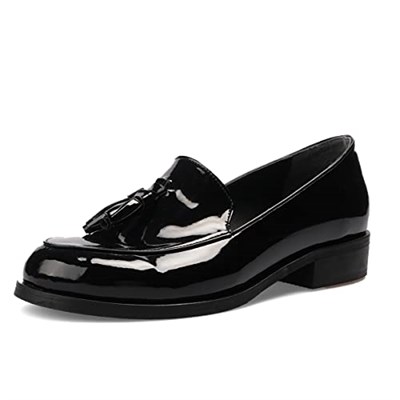 Mio Gusto Iris Siyah Rugan Oxford Ayakkabı - Bedenler: 36 EU Wide, 37 EU, 38 EU, 39 EU, 40 EU, 41 EU, 42 EU