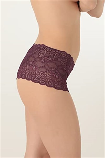 Miorre Dantel Hipster Külot -905 MÜRDÜM S-M