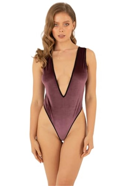Miorre Fantezi Kadife Babydoll GÜL KURUSU XL-XXL