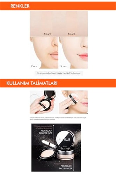 MISSHA Pürüzsüz Görünüm Sağlayan Kompakt Pudra Pro-Touch Powder Pact SPF25 No.23