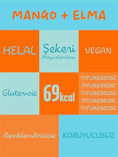 Mixmey Mango Meyve Barı 12 Adet | Sağlıklı Atıştırmalıklar – Vegan, Glutensiz, Koruyucusuz (20GR X 12 ADET)