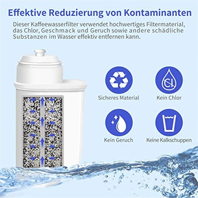 Mixoo Siemens filtre için 4lü paket kahve makinesi filtresi, su filtresi kartuşları, Siemens EQ.6/EQ.9/TZ70003, Bosch TCZ7003 / 575491/467873 için (Brita Intenza + için değil)