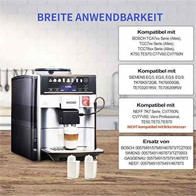 Mixoo Siemens filtre için 4lü paket kahve makinesi filtresi, su filtresi kartuşları, Siemens EQ.6/EQ.9/TZ70003, Bosch TCZ7003 / 575491/467873 için (Brita Intenza + için değil)