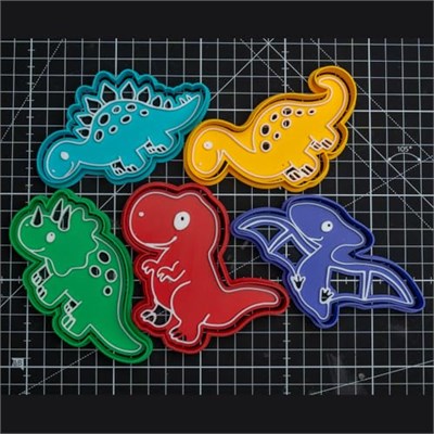 Mizaku Dinozor Temalı Kurabiye Kalıp ve Kesiciler 5li Set