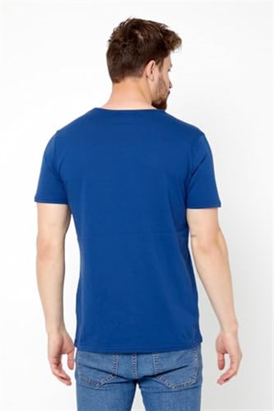 MMETALIC Erkek Pamuklu Kısa Kollu V Yaka T-shirt