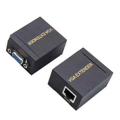 MN6 MN-VG60 VGA Extender Seti, CAT5e/CAT6 Kablo ile 60 Metreye Kadar Pasif Görüntü Sinyali Uzatıcı