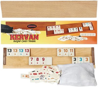 Mobee Dekoratif Sağlam Ağaç Okey Kervan